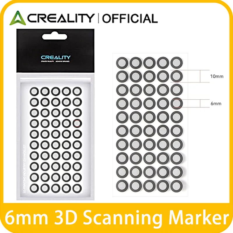 

Creality 6.0 mm 3D Scanning Markers for 3D Scanners, 3D Scanning Marker Dot Stickers, Diffuse Markers for 3D Scanners 1000 point