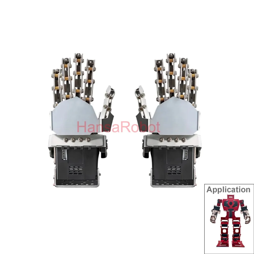 New 5 Finger Robot Hand Mini Humanoid Manipulator Claw Movable Metal Bionic Hand Bipedal Robot Finger