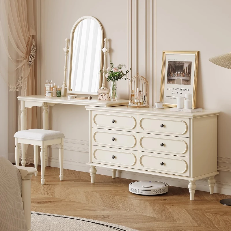 Drawers Chair Storage Bedroom Modern Dressing Table Organizer Girl Beauty Penteadeira Furniture French Mirror Dressing Table
