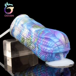 GEEBA New Male Alien Squirting Masturbators Soft Silicone Aircraft Cup Realistic Vagina Sex Toys For Adults 18+ Ejaculating Tool