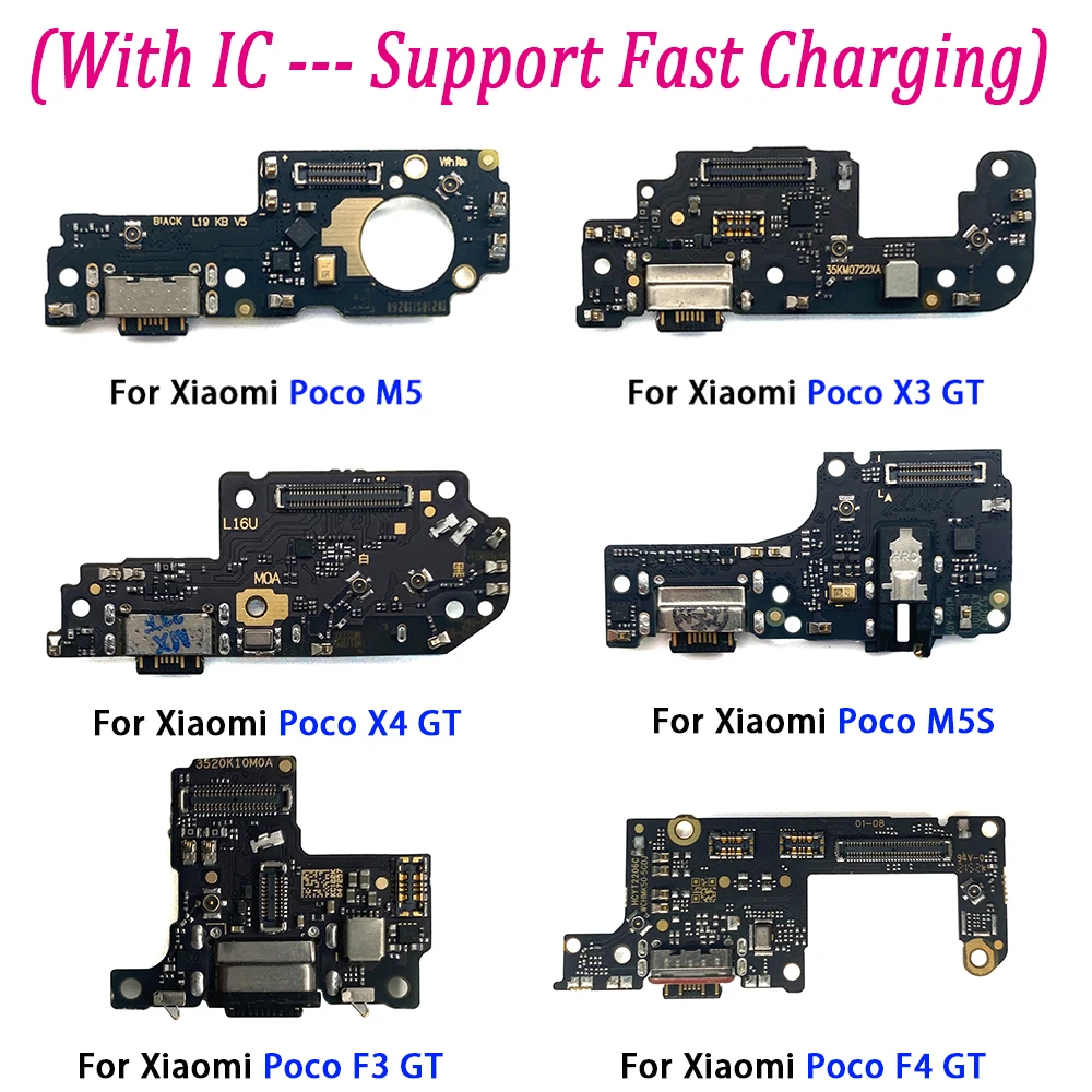 Ładowarka USB Port ładowania Złącze stacji dokującej Micro Board Elastyczny kabel do Xiaomi Poco F3 GT F4 5G M5 M5S X3 X4 GT X6 Pro M4 5G C65