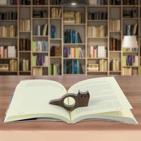 Wooden Pet Cat Dog Reading Bookmark Bookmarks Rings School Supplies Student Pages Guide Marker Marking Sign Book Page Holder 3