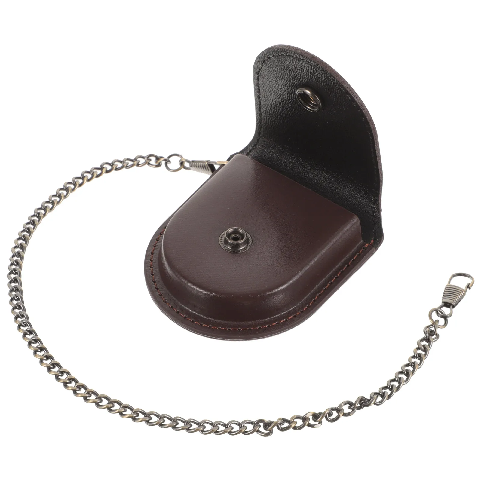 

1pcs Pocket Case Retro Pu Watch Holder Vintage Watch Bag Dustproof Scratch Resistant Storage Solution Black Cover Bronze