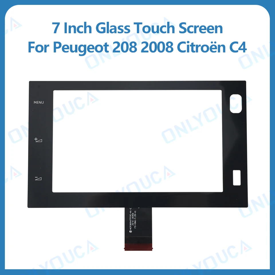 

New 7 Inch 50Pin Digitizer Glass Touch Screen VLGE70132W0402W79R06119 For Peugeot 208 2008 Citroěn C4 Radio Replacement Parts