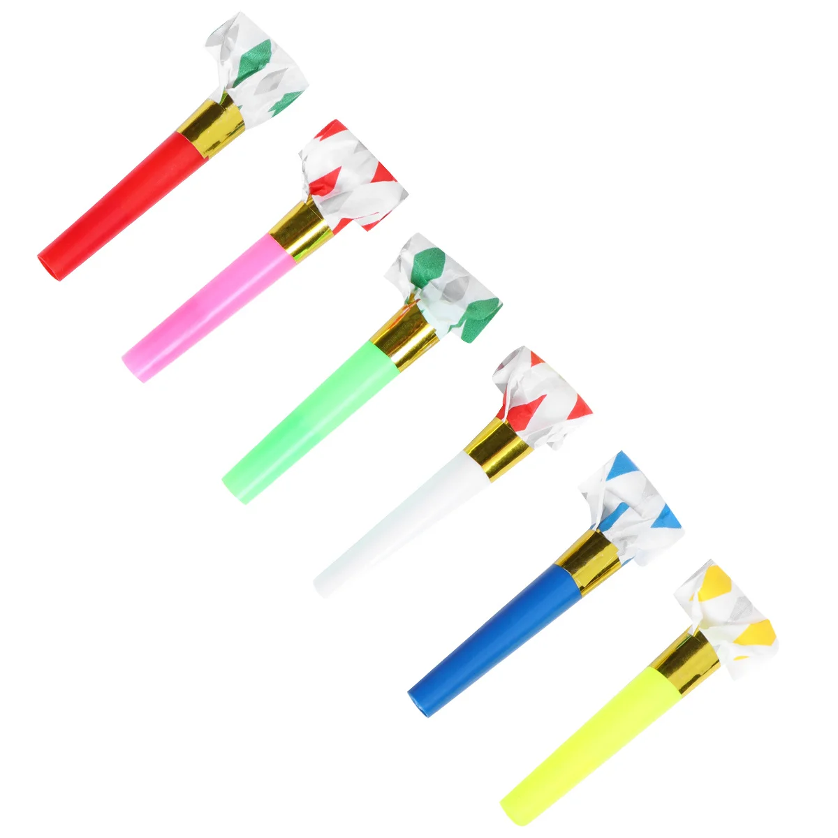 

50Pcs 6cm Assorted Colors Party Blowouts Whistles Musical Noisemakers for Masquerade Costume Parties Blowout Whistle