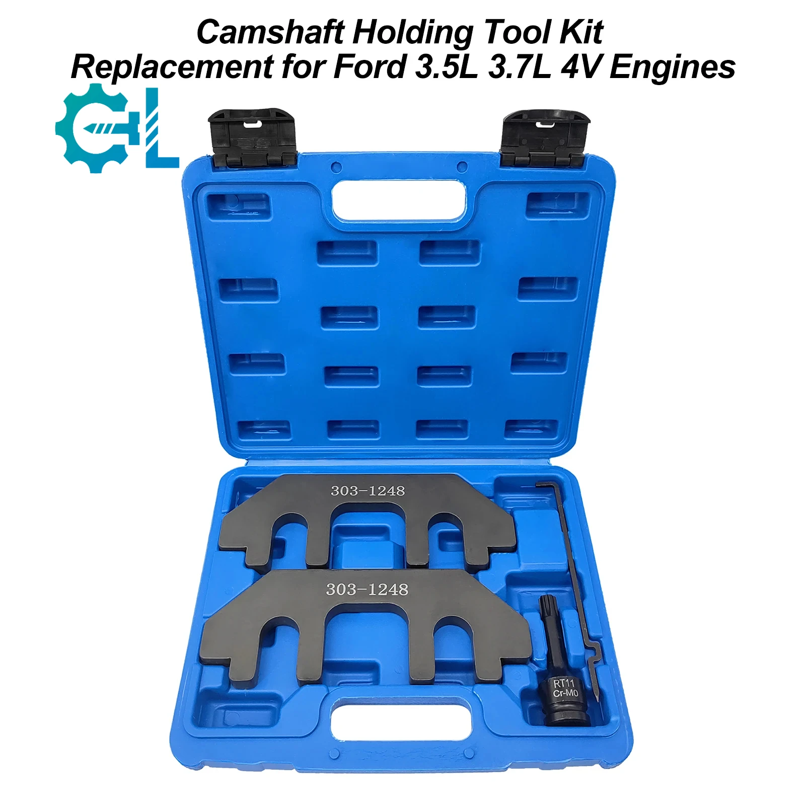 

Engine Timing Tool Timing Engine Camshaft Locking Tool Camshaft Holding Tool Kit Replacement for Ford 3.5L 3.7L 4V Engines