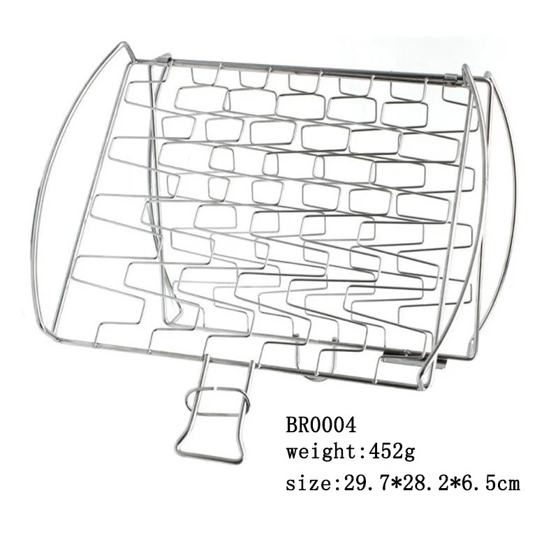 Grill Stainless Steel BBQ Mesh BBQ Mesh Clip Camping BBQ Rack Grill Fish Rack