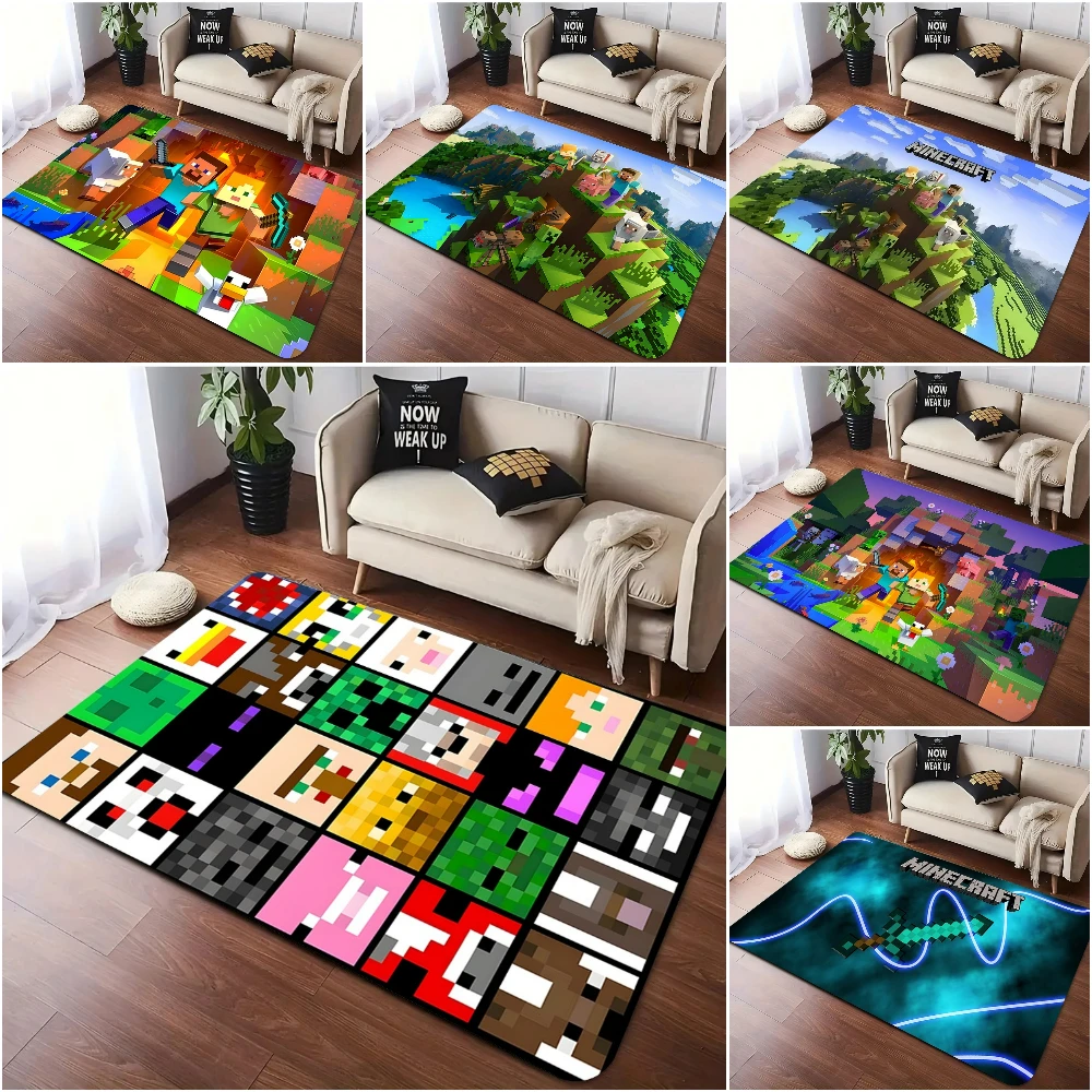 

MINISO 3D M-MINE песочница игровой ковер для декора гостиной спальня зона отдыха нескользящие коврики прикроватный мягкий напольный коврик приветственный коврик