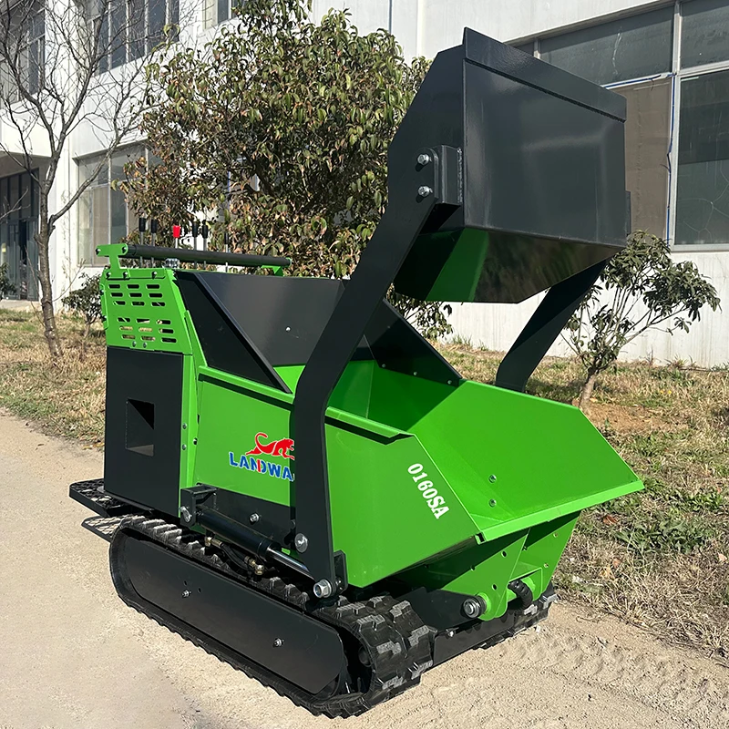 Hidráulica Mini Jardim Crawler Dumper, Auto Carregando, 0,5 Ton Gasolina Dump, Fábrica de Caminhão, 500kg, Diesel, Personalizado