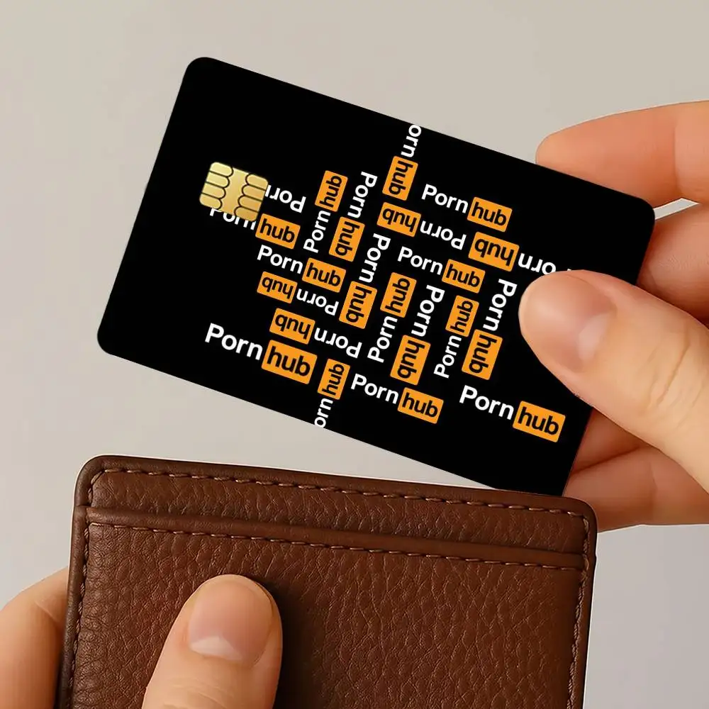 Art Logo P-Pornhub-S Credit Card Stickers Skin for Bank Debit Decorative Protection 4PCS Anti-scratch Waterproof