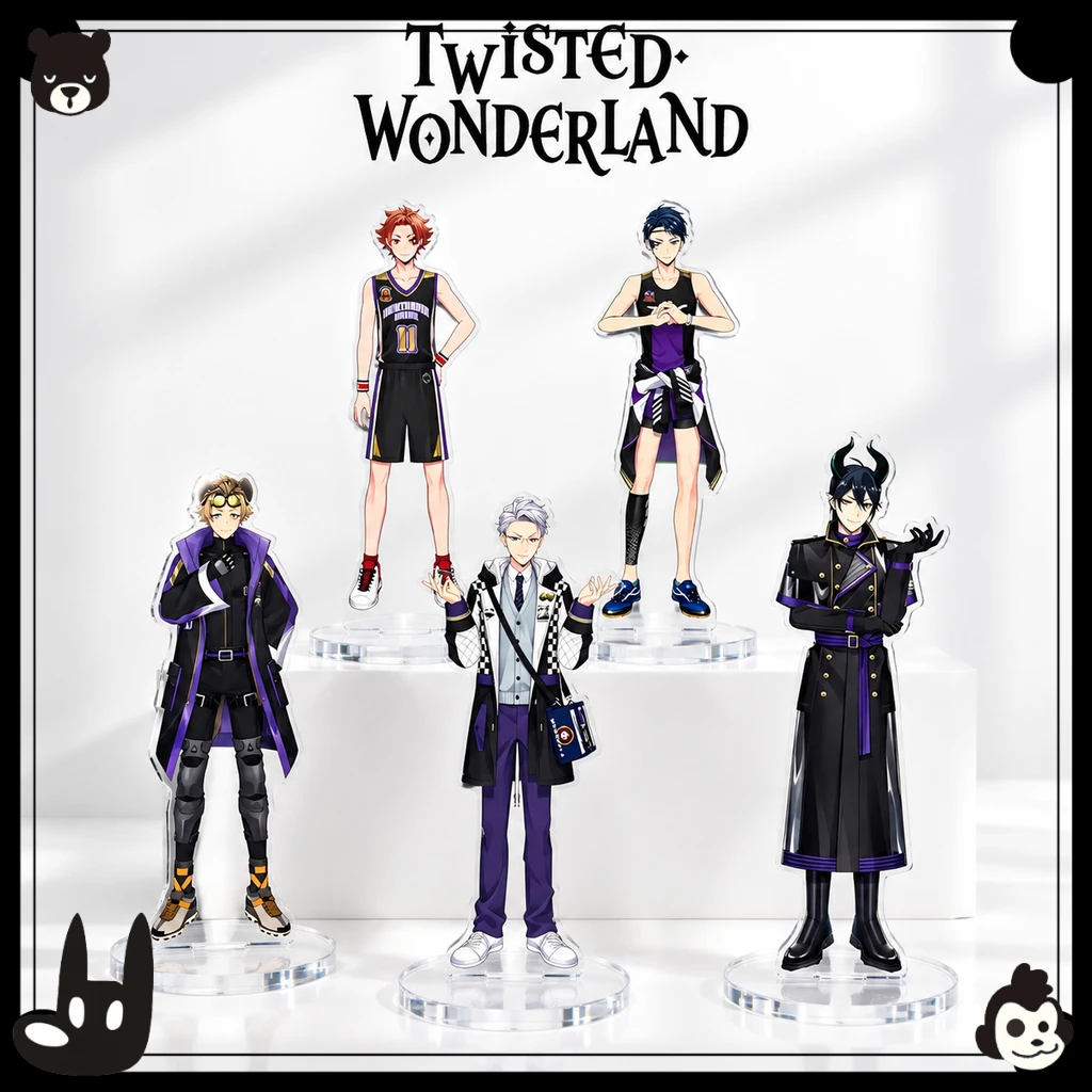 Twisted Wonderland Malleus Draconia Floyd Leech Riddle Rosehearts Idia Shroud Leona Kingscholar Azul Acrylic Stand keychain