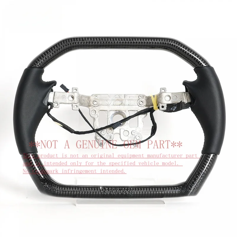 For 2023 Tesla Cybertruck Full Leather Modified Steering Wheel Horn Cover Horn Shell Decorative Cover