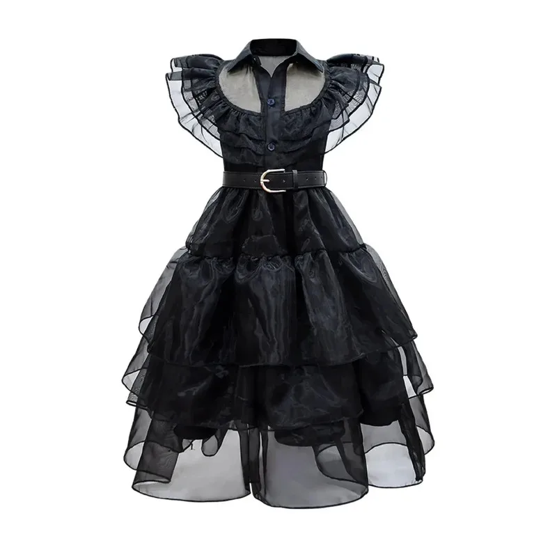 Gothic Cosplay For Girl Costume Vestidos For Kids Girls Mesh Party Dresses Carnival Costumes 5-14 Years Old