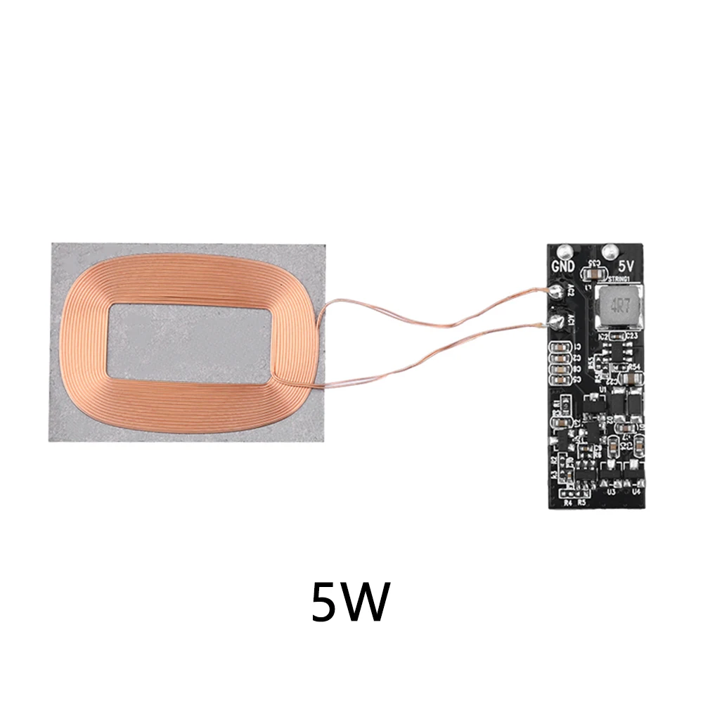 5V 3/5W Wireless Charger Receiver Module Wireless Charging Receiving PCBA Board Power Supply Coil for Mobile Phone 600mA 1A