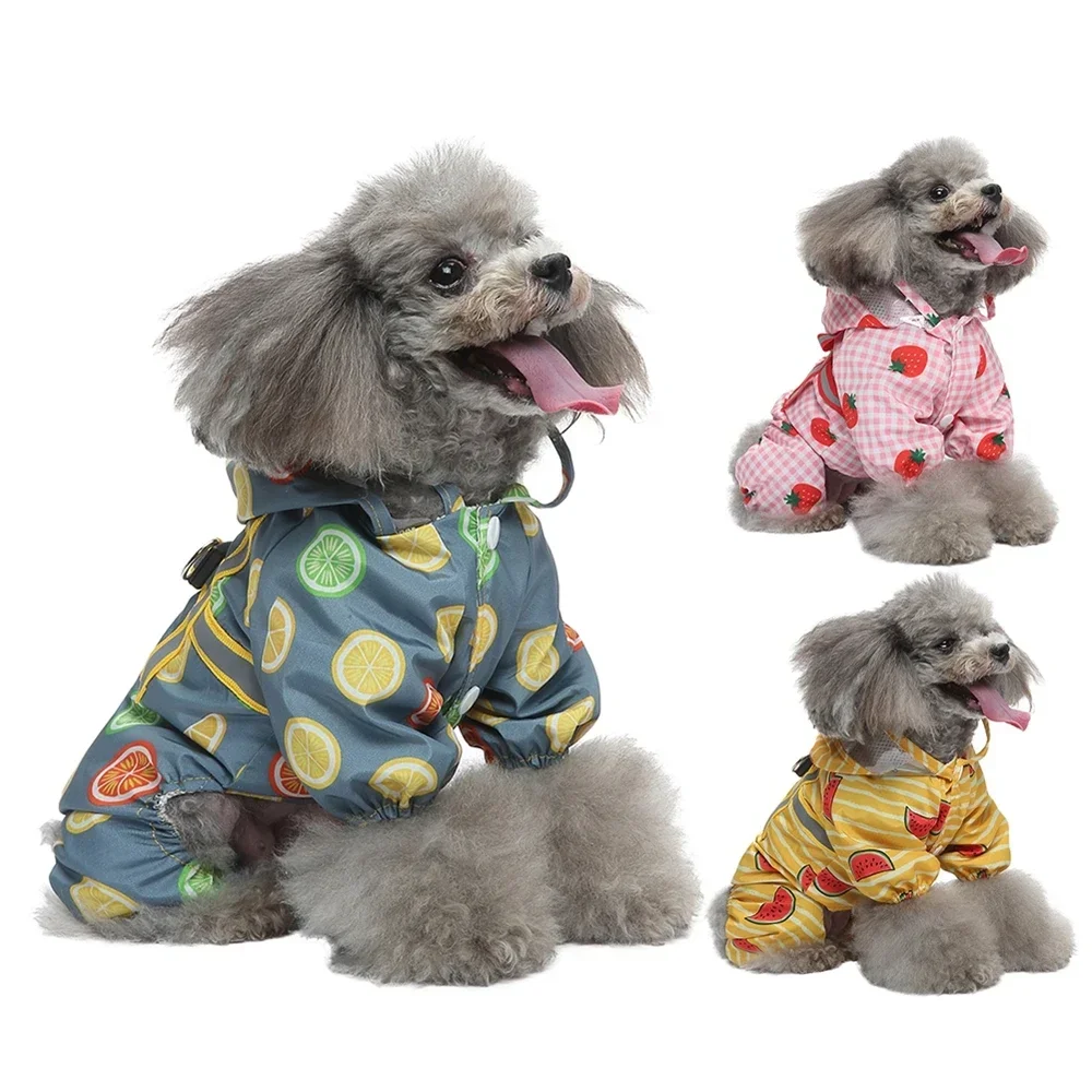 Waterproof Dog Raincoat Dog Clothes Soft Impermeable Water Proof Clothing Small Medium Dogs Jumpsuit Raincoat Dogs Overalls