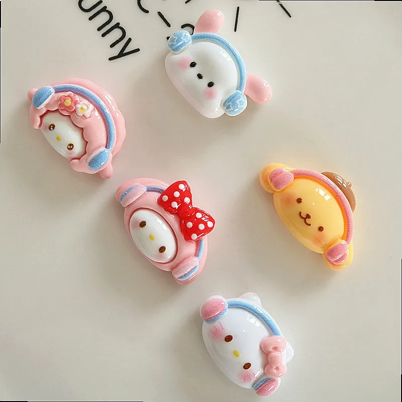 100pcs Kawaii Flatback Resin Cabochon DIY Scrapbook Earrings - view 3