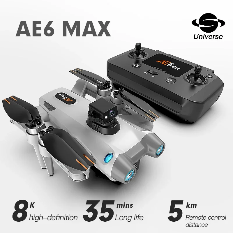 

New Drone AE6 Max GPS Brushless 360° Laser Obstacle Avoidance 4K HD Camera Drones GPS Positioning Automatic Return Drone