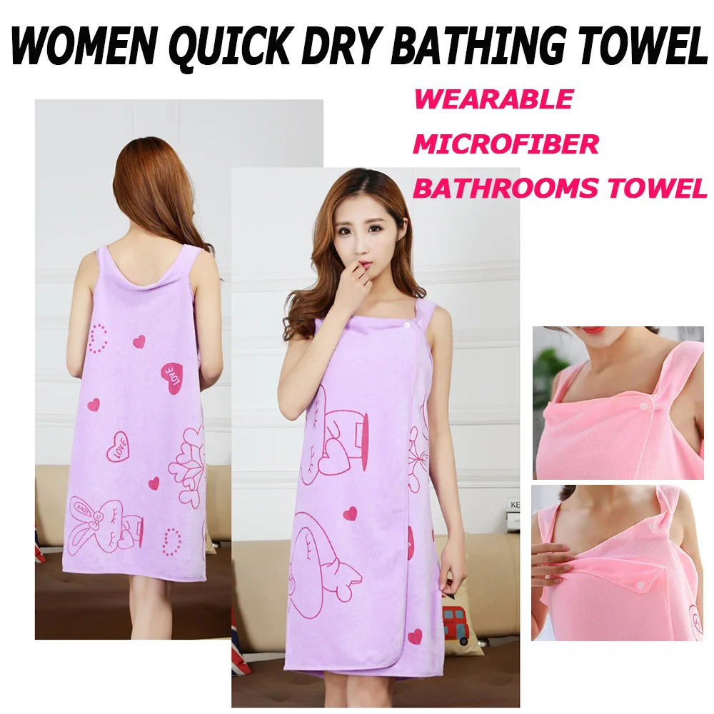 1Pc Frauen Quick Dry Magie Bade Handtuch Spa Bademäntel Waschen Kleidung Sexy Tragbare Mikrofaser Strand Handtücher Badezimmer Handtuch
