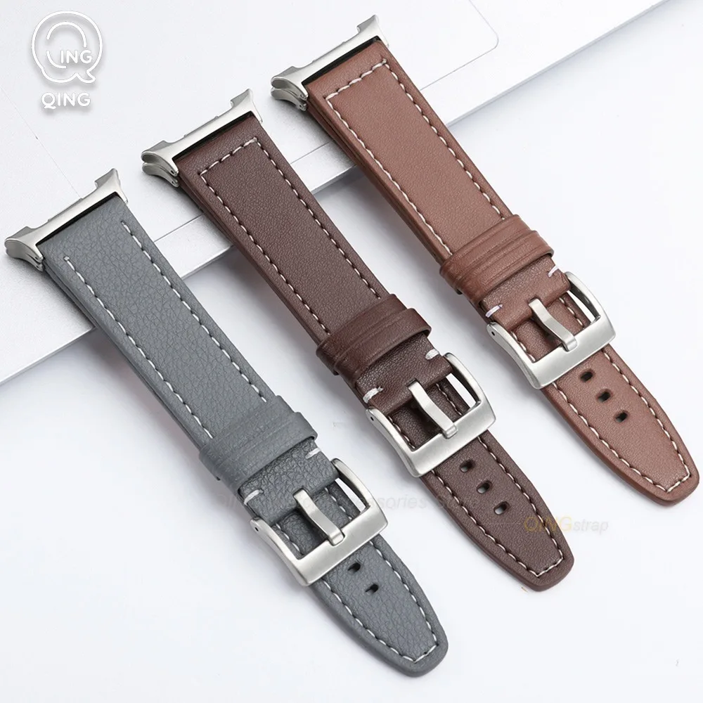 for Galaxy Watch 8 44/40mm Bracelet Accessorie Leather Strap for Samsung Galaxy Watch 8 Classic 46mm Soft Replacement Watchbands