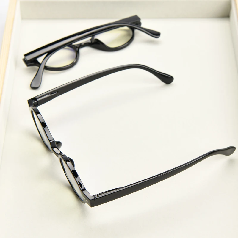 2Pcs Anzug Retro Vintage Mini Kleine Runde Rahmen Männer Frauen Leser Lesebrille Computer Gläser Mit Feder Scharnier + 0 – Detail 3