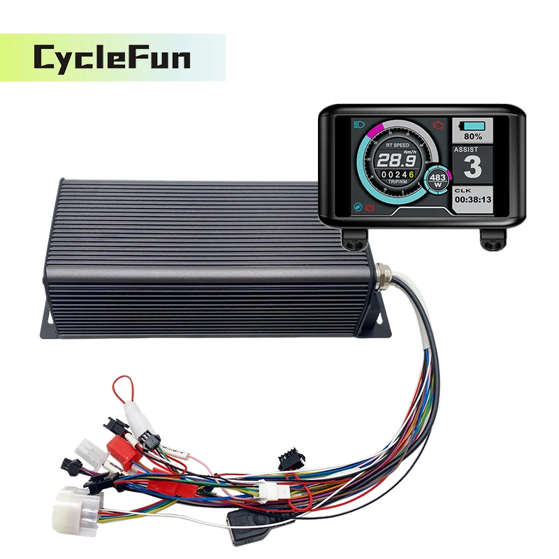 

Sabvoton SVMC7280 APT V2 2KW-3KW DC 80A BLDC Controller with UKC1 TFT Display Electric Scooter Hub Motor Accessories