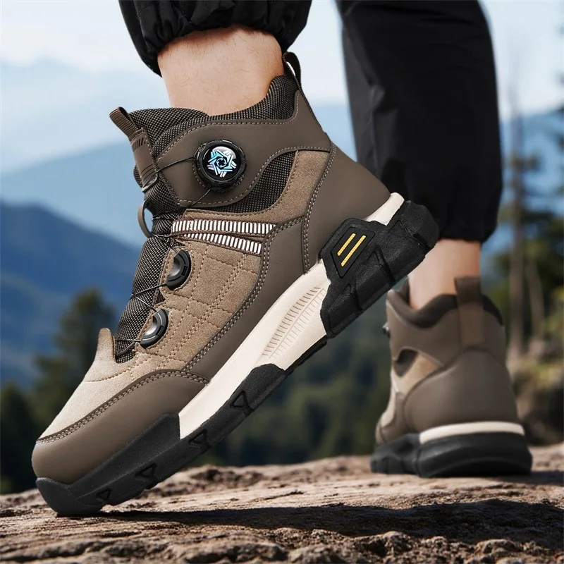 

Autumn Winter Outdoor Trekking Sneakers for Men Breathable High-top Men Hiking Shoes Non-slip Sports Shoes Men zapatillas hombre