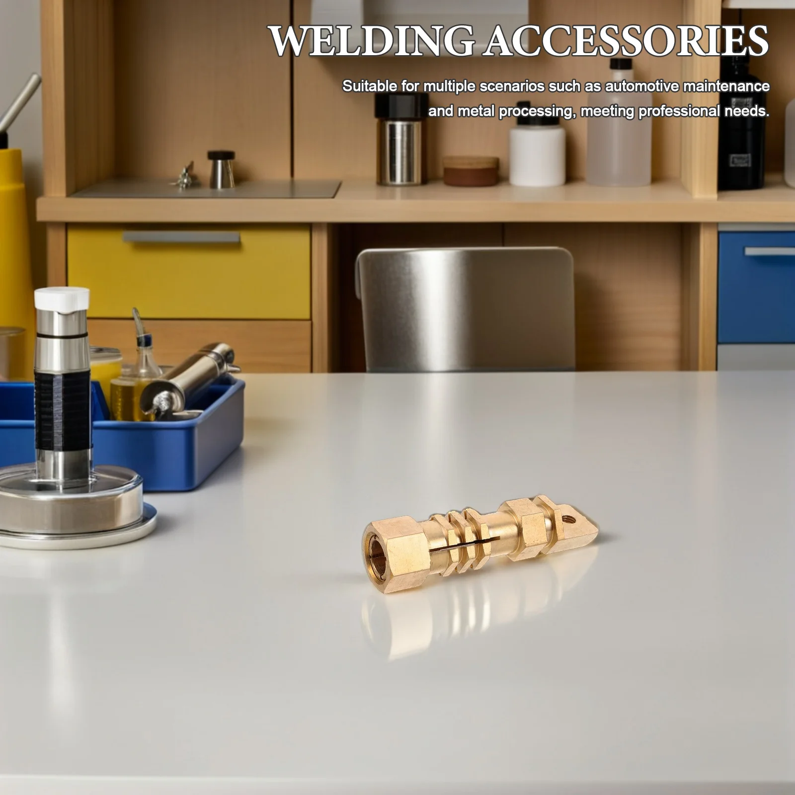 Cabezal de bloqueo de soldadura por puntos, adaptador de soldadura automotriz de cobre para extractor de abolladuras, reparación de chapa de Metal, reemplazo de punta de abrazadera