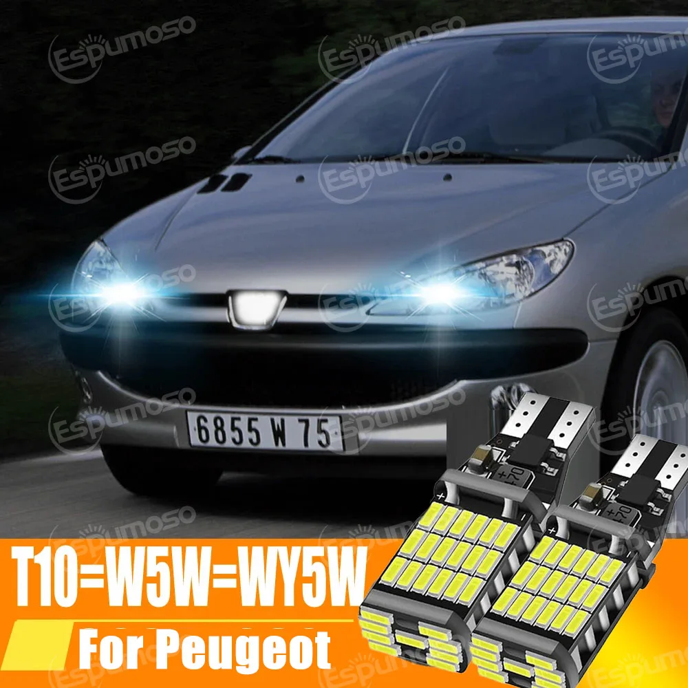 2x LED Clearance Light W5W T10 For Peugeot 1007 107 206 207 306 307 CC SW 4007 4008 407 508 607 807 Bipper Tepee Expert Partner