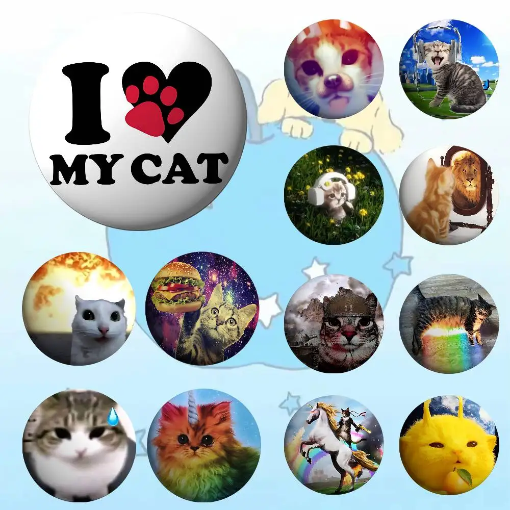 Niedliche Katzen- und Welpen-Meme-Kawaii-Anstecknadeln für Freunde, Rucksäcke, Kleidung, Sammlerstücke, Schmuckgeschenke