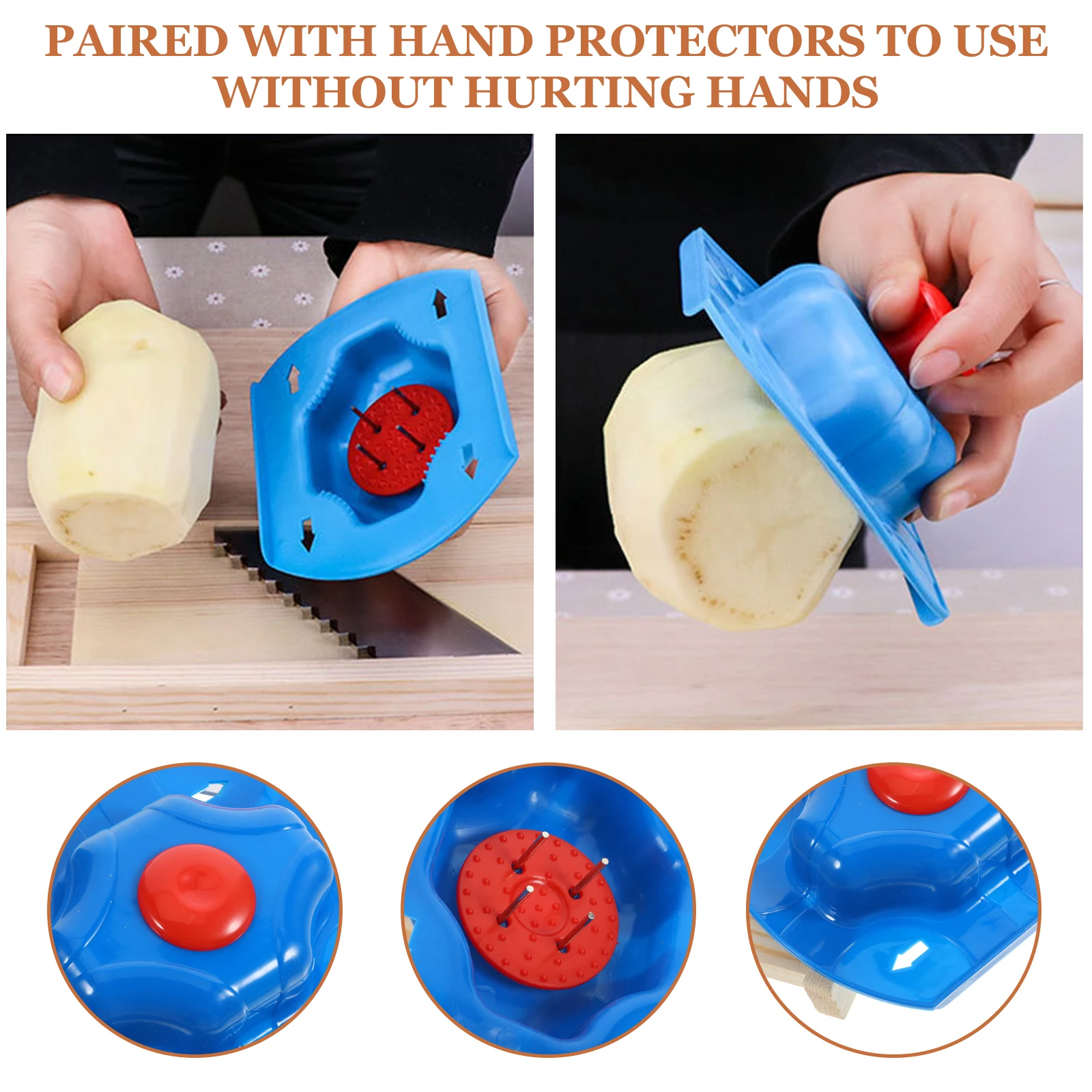 

1Set Vegetable Grater Safety Holder Finger Protector Stable Design Easy Use Kitchen Tool Reusable Food Slicer Cheese Carrot