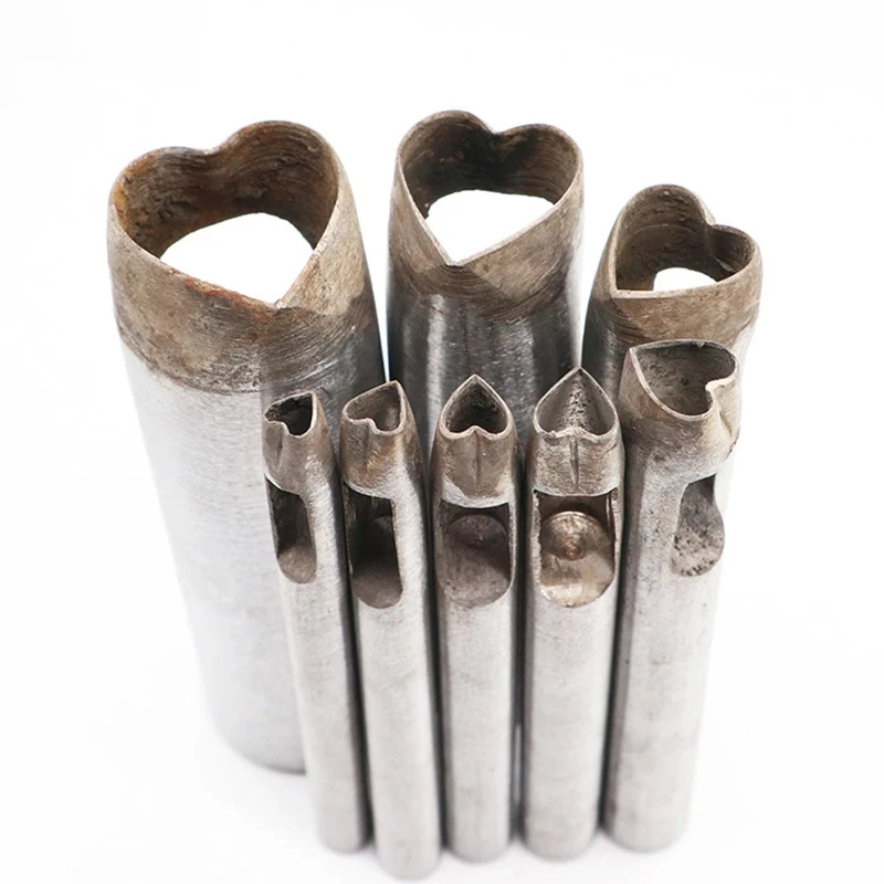 Heart Shape Hole Puncher DIY Leather Craft Punching Tools Love Sharp Mold Leather Punch Die Cutting Tool Awl Belt Holes