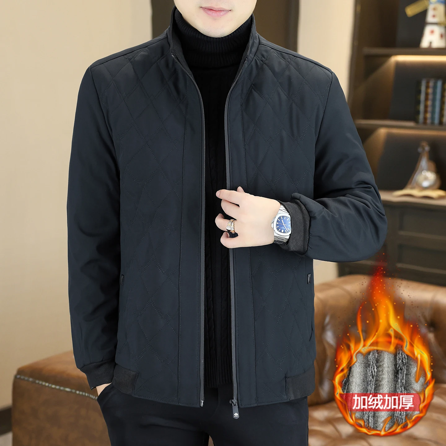 2026 Winter New Style Men's Cotton Coat Fashion Casual Warmth Jacket Coat