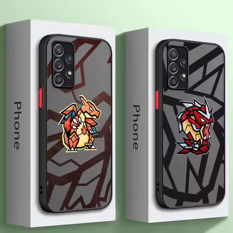 P-Pokmon Charizard Blastoise Matte Case For Samsung Galaxy A22 A13 A33 A72 A21s A32 A12 A54 A14 A24 A50s A52 A34 A71 Cover Soft