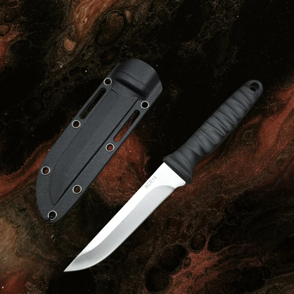 

Тактический карманный нож с лезвием из стали 9Cr18MoV высокой твердости, рукоятью из нейлонового волокна, для выживания в дикой природе, самообороны и повседневного ношения (EDC)