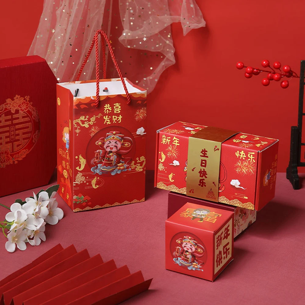 Surprise Bounces Red Envelopes Box Innovative Bronzing Pattern Bounces Red Envelopes For Kids