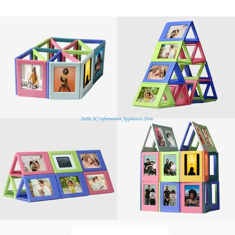 

3pcs Photo Holder For Small Snapshots Frame Creative DIY Wall Refrigerator Decorations With Safe ABS Materials