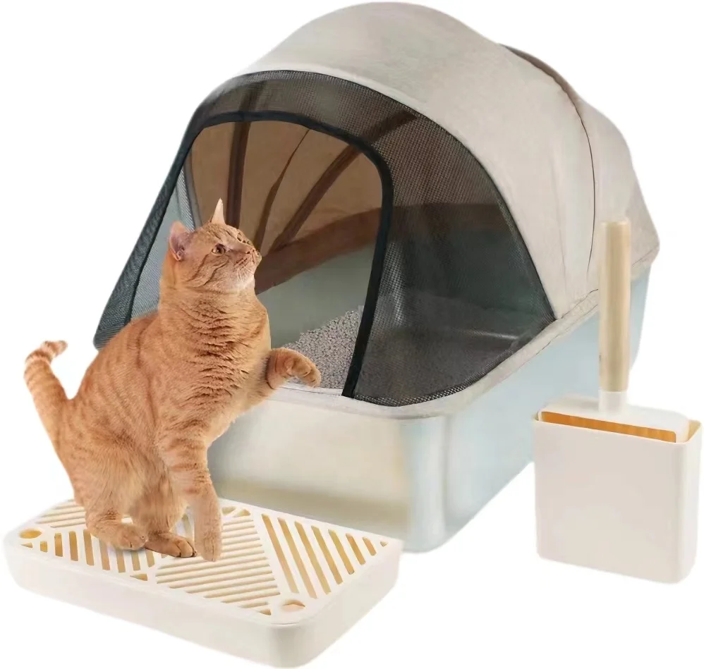 

High Quality Enclosed Cat Litter Box Large Cat Toilet Easy to Clean Steel Litter Box XL for Big Cats