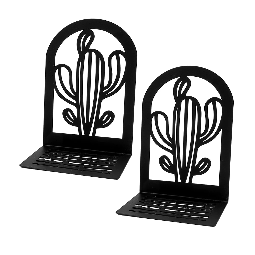 

2 Pcs Cactus Designed Book End Bookshelf Decor Home Organizer Decorative Holder for Bookend Creative Desktop