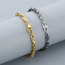 Thin Totem Stainless Steel Jewelry Sets For Men Women Vintage Gold Silver Color Male Necklace Bracelets Wholesale