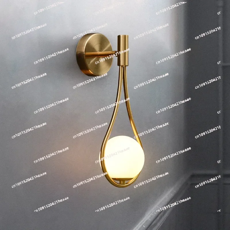 

Современный настенный светильник с плафоном из стекла, роскошный золотой, для гостиной, спальни, прикроватной зоны, коридора, лестницы, настенный, для внутреннего декора