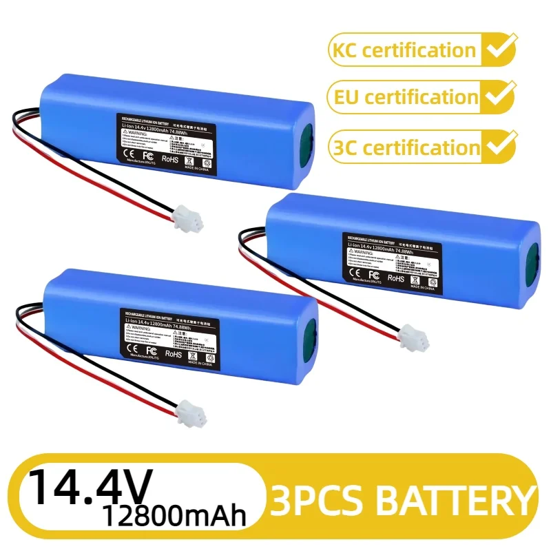 

14.8V 12800mAh H18650CH-4S2PRobot Battery For Xiaomi LydstoR1 Pro HD-STYTJ-W03 S1⚡YM-S1-W03 G2 Robotic Vacuum Cleaner