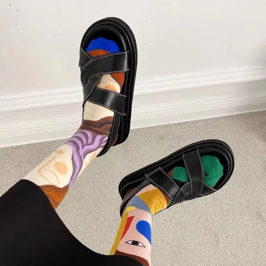 صندل نسائي بمنصة مصارع ، أحذية للسيدات ، صندل مصمم ، جودة عالية ، جديد ، صيفي