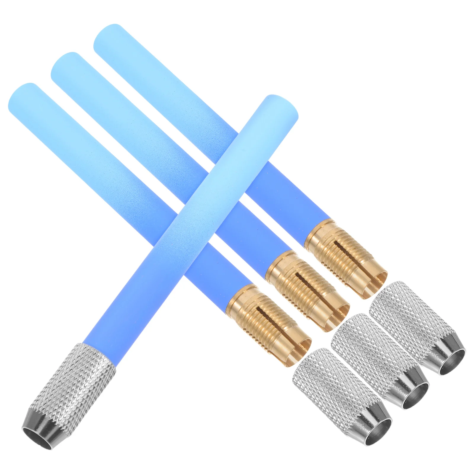 

4 Pcs Pencil Extender Metal Lengthener for Colored Pencils Double Head Makeup Sketch Drawing Tools Portable