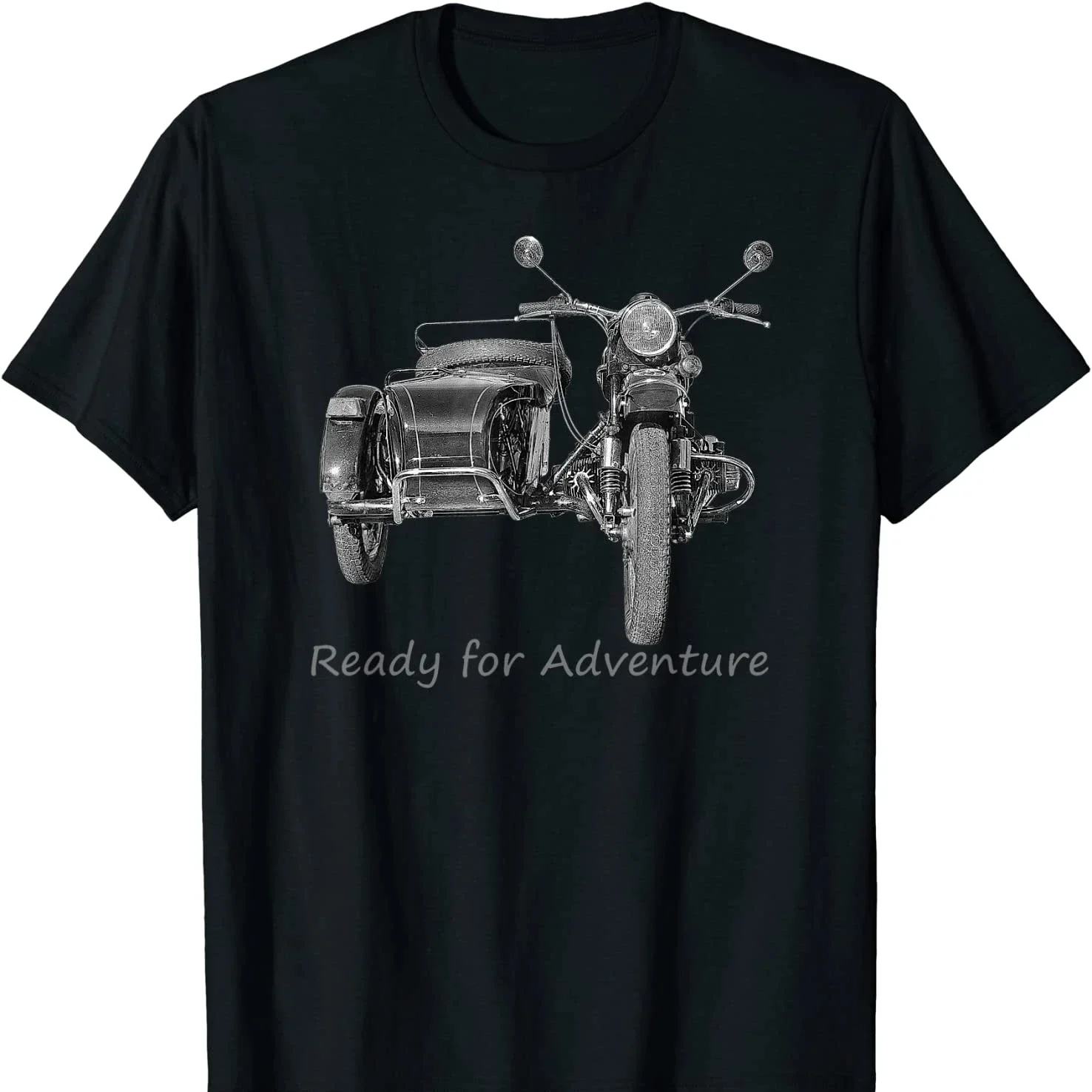 

Motorcycle Graphic Tee Breathable Cotton Short Sleeve O-Neck Adventure Riding T-Shirt for Men