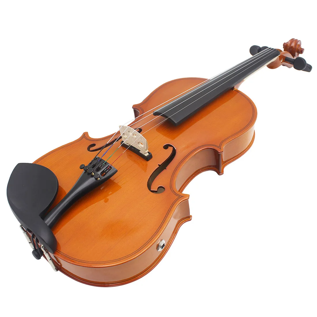 Astonvilla Nature 4/4 Electric Violin Solid Wood Acoustic Violin with Bow Case  Connection Cable Fiddle Parts & Accessories