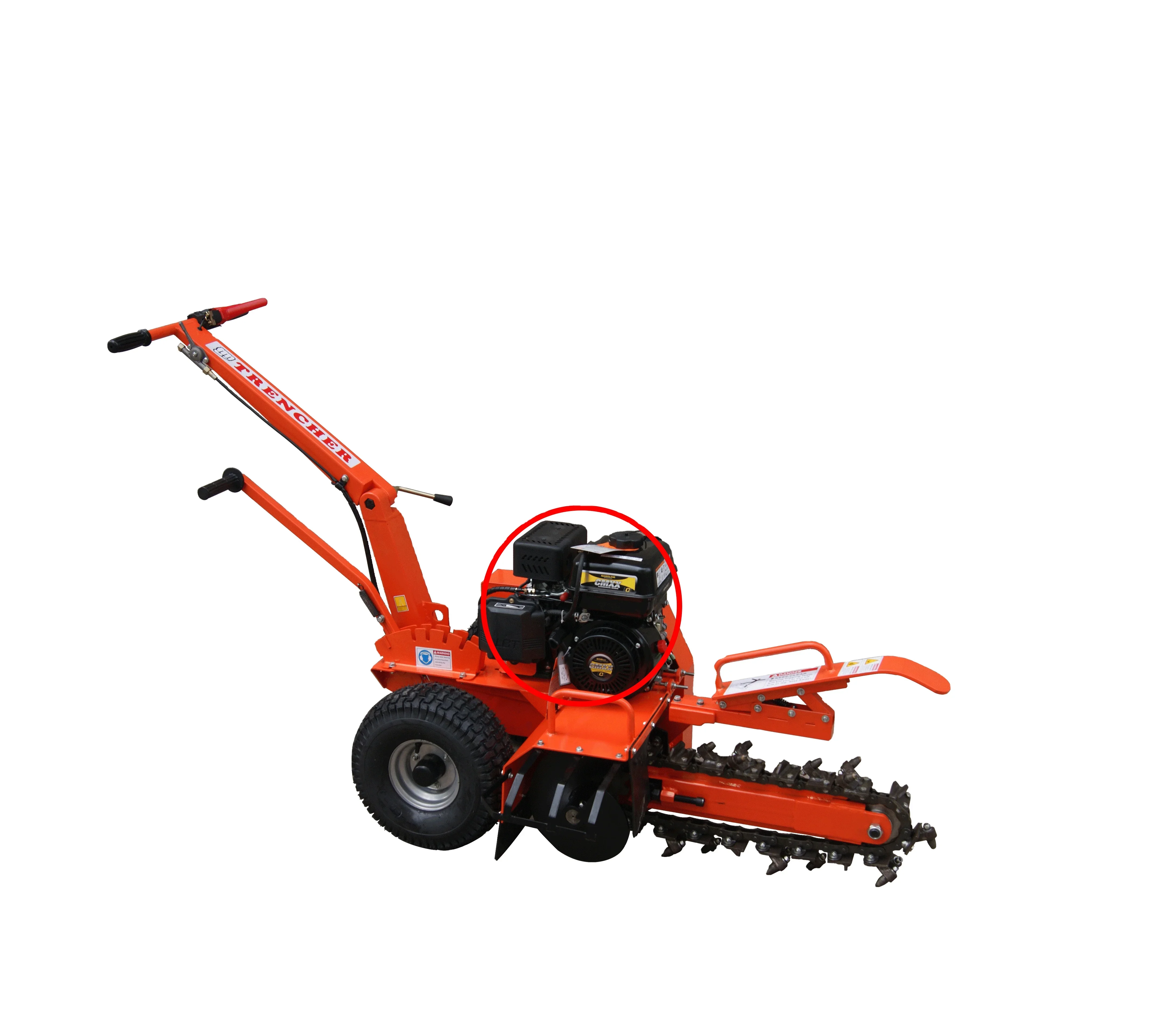 

7HP Mini Trencher DR-TR-7 100mm width 450mm deep trenching machine Chain Type Trenching Ditching Machine chain trencher