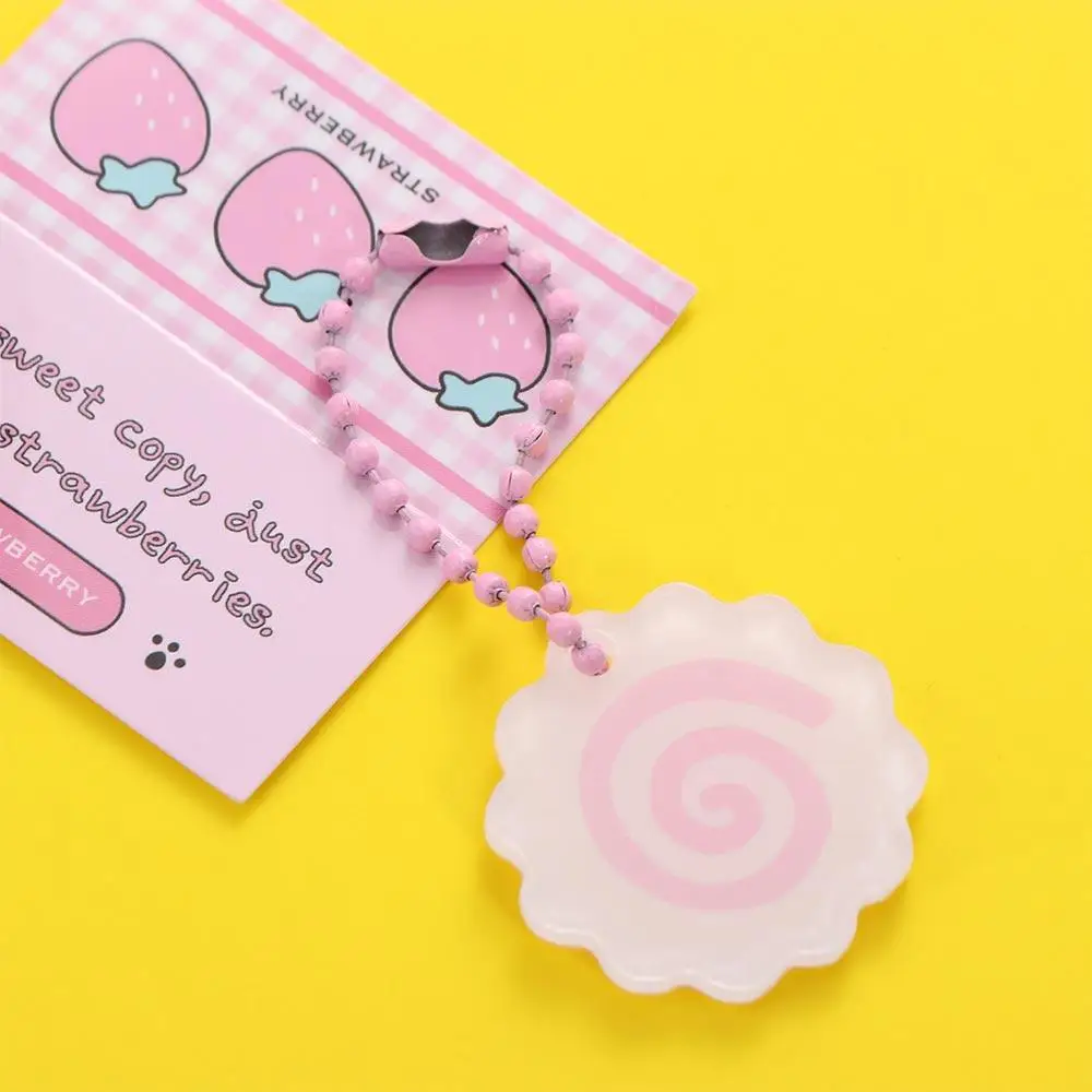 Hanging Ornament Fish Cake Roll Keychain Bag Charms Trinkets Squid Roll Keyring Pink Acrylic Fish Cake Pendant Purse Backpack