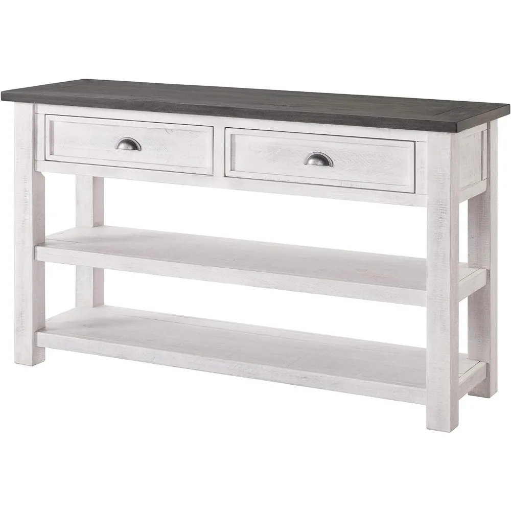 

Monterey, стол для дивана из массива дерева, белый с серым верхом