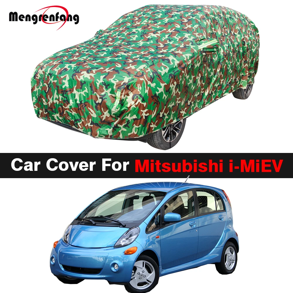 Waterproof Camouflage Car Cover Auto Anti-UV Sun Shade Rain Snow Dust Resistant Cover For Mitsubishi i-MiEV iMiEV 2009-2022