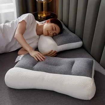 Long Pillow Neck Pillow Orthopedic To Help Sleep and Protect The Neck High Elastic Soft Porosity for Hotel Home Long Pillow